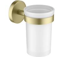 Стакан с держателем AQUATEK AQ4104BG ЕВРОПА шлиф. золото 00000139861