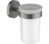 Стакан с держателем AQUATEK AQ4104BGM ЕВРОПА шлиф. черный хром 00000139753