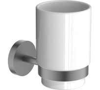 Стакан с держателем AQUATEK AQ4604BGM БЕТТА, шлиф. черный хром 00000139769