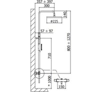 Колонна латунная с термостататом для душа Paffoni ZCOL646LIQST без излива, Steel looking (292908) 00292908