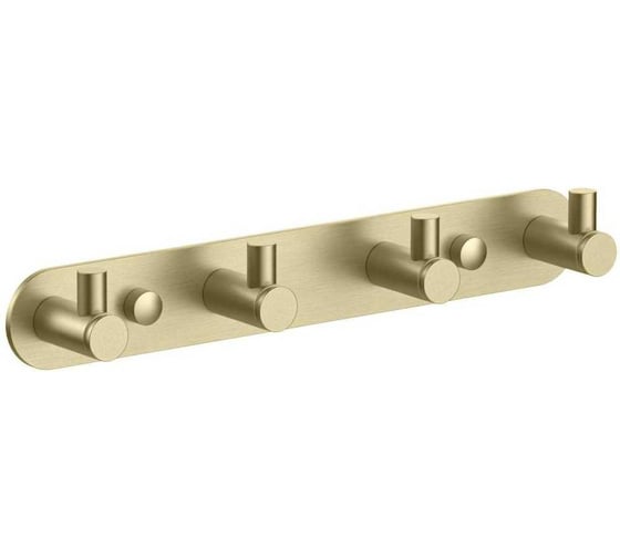 Планка AQUATEK AQ4123BG ЕВРОПА с 4 крючками, шлиф. золото 00000139858 1