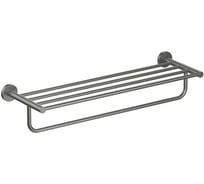 Полка для полотенец AQUATEK AQ4115BGM ЕВРОПА, шлиф. черный хром 00000139762