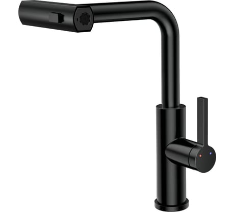 Смеситель для кухни с выдвижной лейкой RUSH Tinos TI3732-18Black