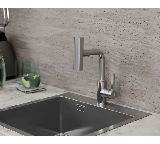 Смеситель для кухни с поворотной лейкой RUSH Tinos TI3732-17