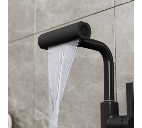 Смеситель для кухни с поворотной лейкой RUSH Tinos TI3732-17Black