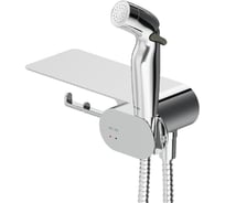 Гигиенический набор со смесителем для душа AM.PM Like Plus с полкой, хром F02026B00
