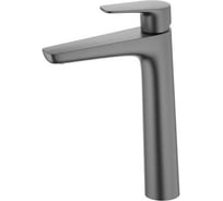 Смеситель для раковины AQUATEK AQ1104BGM БЕТТА высокий 230, без донного клапана, шлиф. черный хром 00000139680