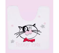 Коврик для туалета Tatkraft Funny Cats 55см х 60см Белый 18273