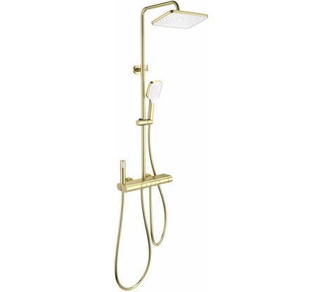 Душевая система с термостатом Wonzon & Woghand Брашированное золото WW-B4129-BG