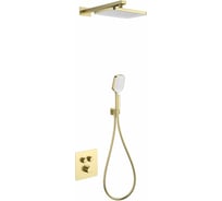 Душевая система с термостатом встраиваемая Wonzon & Woghand Брашированное золото WW-B4003-BG