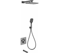 Душевая система с термостатом встраиваемая Wonzon & Woghand Темный графит WW-B4005-BGG