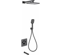 Душевая система с термостатом встраиваемая Wonzon & Woghand Черный матовый WW-B4005-MB