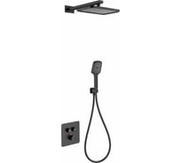 Душевая система с термостатом встраиваемая Wonzon & Woghand Черный матовый WW-B4003-MB