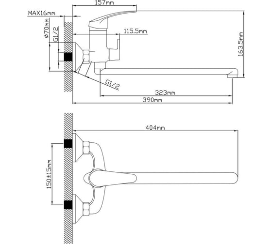 Смеситель для ванны AV Engineering D35, серия SHU AVSHU7-A131-222