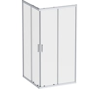 Душевое ограждение AM.PM Gem квадратное, раздвижные двери, 100x100, хром матовый, стекло прозрачное W90G-403-100100-MT