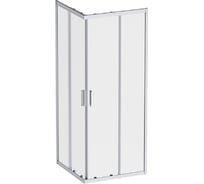 Душевое ограждение AM.PM Gem квадратное, раздвижные двери, 80x80, хром матовый, стекло прозрачное W90G-403-8080-MT