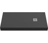 Литьевой поддон Creto Ares Essentia черный, 1000x800 1-0052