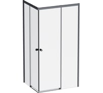 Душевое ограждение AM.PM X-joy прямоугольное, раздвижные двери 100x80 черный матовый, стекло прозрачное W94G-403-100280-BT1K