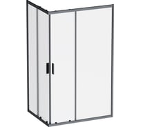 Душевое ограждение AM.PM Gem прямоугольное, раздвижные двери, 120x90, черный матовый, стекло прозрачное W90G-403-120290-BT