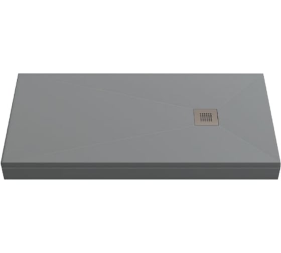 Литьевой поддон Creto ARES Essentia графит, 1200x800 1-0001