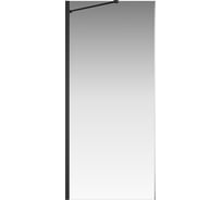 Боковое стекло Creto Tenta 900 мм, прозрачное, EASY CLEAN, черный профиль, 123-SP-900-C-B-8 260095