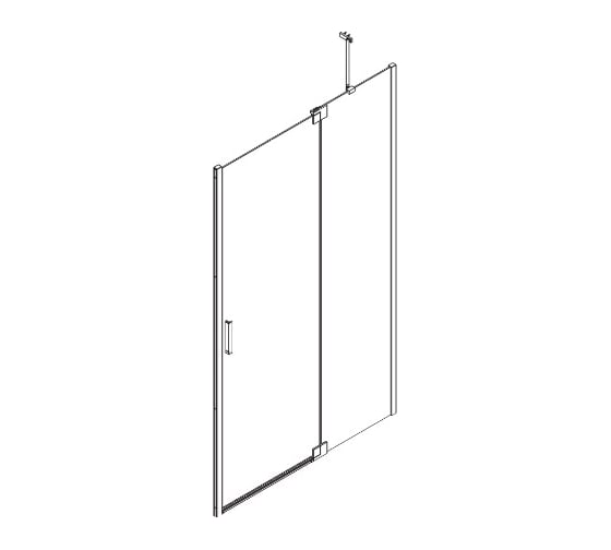 Распашная дверь Creto Tenta 900 мм, прозрачная, EASY CLEAN, черный профиль, 123-WTW-90-C-B-8 260089