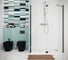 Распашная дверь Creto Tenta 900 мм, прозрачная, EASY CLEAN, черный профиль, 123-WTW-90-C-B-8 260089 2