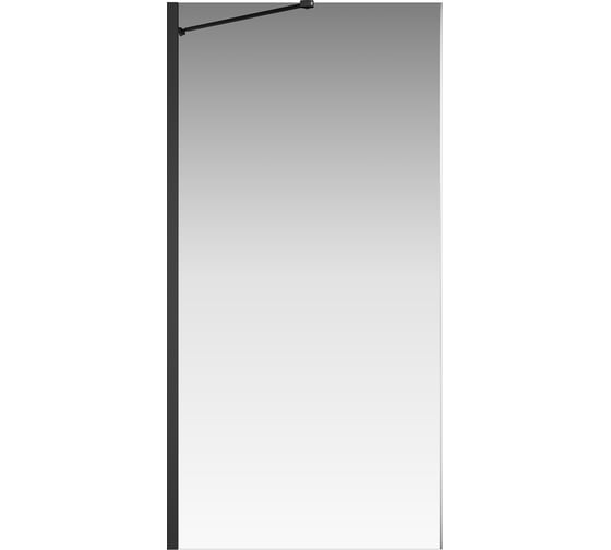 Боковое стекло Creto Tenta 1000 мм, прозрачное, EASY CLEAN, черный профиль, 123-SP-100-C-B-8 260096