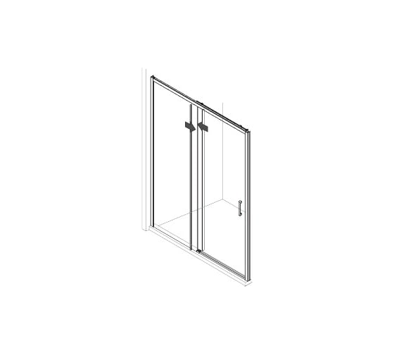 Раздвижная дверь Creto Nota 1200 мм, прозрачная, EASY CLEAN, черный профиль 122-WTW-120-C-B-6 260076