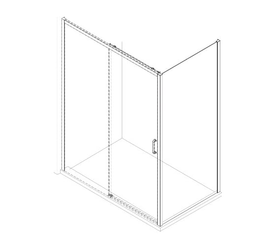 Раздвижная дверь Creto Nota 1200 мм, прозрачная, EASY CLEAN, черный профиль 122-WTW-120-C-B-6 260076