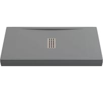 Литьевой поддон Creto Etna Flow графит, 1000x800 2-0006