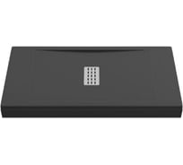 Литьевой поддон Creto Etna Flow черный, 1600x700 2-0068