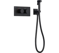 Встраиваемый термостатический смеситель с гигиеническим душем TESKA Lio Teo черный TS6208