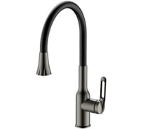 Смеситель для кухни HAIBA с гибким изливом и режимом душ, оружейная сталь HB42830-3