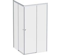 Душевое ограждение AM.PM X-joy квадратное, раздвижные двери 100x100 хром матовый, стекло прозрачное W94G-403-100100-MT1K