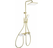 Душевая система с техническим душем и термостатом Wonzon & Woghand Брашированное золото WW-B4161-BG