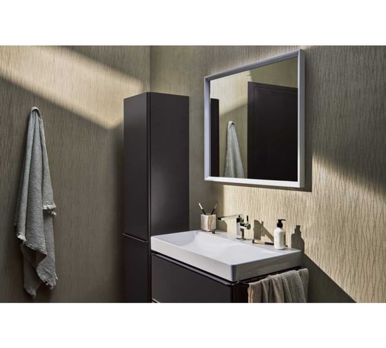 Смеситель для раковины Hansgrohe Tecturis E 110 Fine CoolStart EcoSmart+, однорычажный, со сливным гарнитуром Push-Open, хром 73020000