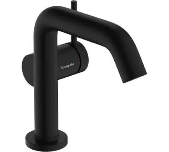 Смеситель для раковины Hansgrohe Tecturis S 110 Fine CoolStart EcoSmart+, однорычажный, со сливным гарнитуром Push-Open, матовый черный 73320670