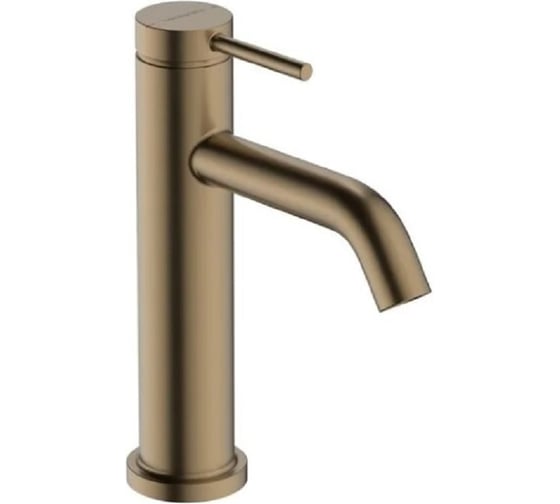 Смеситель для раковины Hansgrohe Tecturis S 110, однорычажный, со сливным гарнитуром, шлифованная бронза 73310140