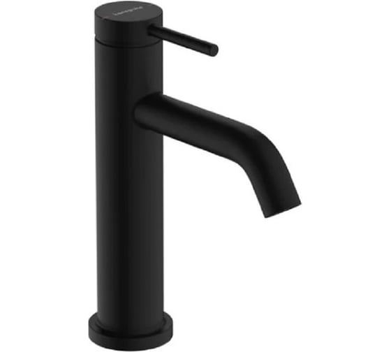 Смеситель для раковины Hansgrohe Tecturis S 110, однорычажный, со сливным гарнитуром, матовый черный 73310670