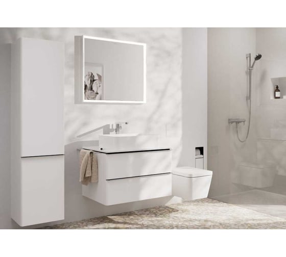Смеситель для раковины Hansgrohe Tecturis E 240 Fine, однорычажный, CoolStart, с клапаном push-open, хром 73070000