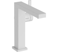 Смеситель для раковины Hansgrohe Tecturis E 150 Fine, однорычажный, CoolStart, с клапаном push-open, матовый белый 73040700