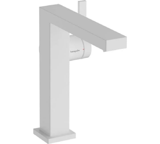 Смеситель для раковины Hansgrohe Tecturis E 150 Fine, однорычажный, CoolStart, с клапаном push-open, матовый белый 73040700 1