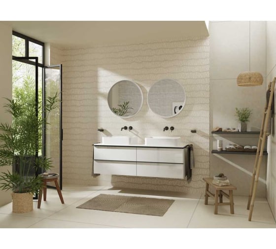 Смеситель для раковины Hansgrohe Tecturis S однорычажный, настенный, с изливом 22.5 см, матовый черный 73351670