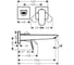 Смеситель для раковины Hansgrohe Logis Fine однорычажный, скрытый настенный монтаж, с изливом 20.5 см, матовый черный 71256670 2