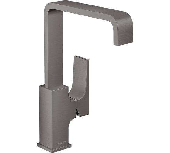 Смеситель для раковины Hansgrohe Metropol 230, однорычажный, с рычаговой рукояткой, со сливным клапаном Push-Open, шлифованный черный хром 32511340