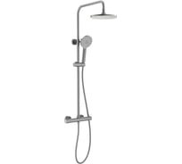 Термостатическая душевая система AQUATEK AQ2343BGM ЕВРОПА смеситель для душа, 220мм, шлиф. черный хром 00000139721