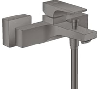 Смеситель для ванны Hansgrohe Metropol однорычажный, внешнего монтажа, с рычажной рукояткой, шлифованный черный хром 32540340