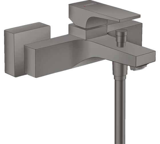 Смеситель для ванны Hansgrohe Metropol однорычажный, внешнего монтажа, с рычажной рукояткой, шлифованный черный хром 32540340