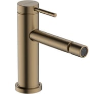 Однорычажный смеситель для биде Hansgrohe Tecturis S со сливным гарнитуром, шлифованная бронза 73201140